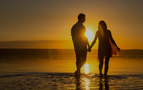 A couple on the beach